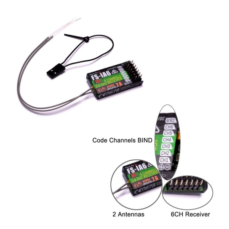 Flysky FS-IA6 Receiver 6CH Dua - đánh giá và giá Fpv Drone Antenna