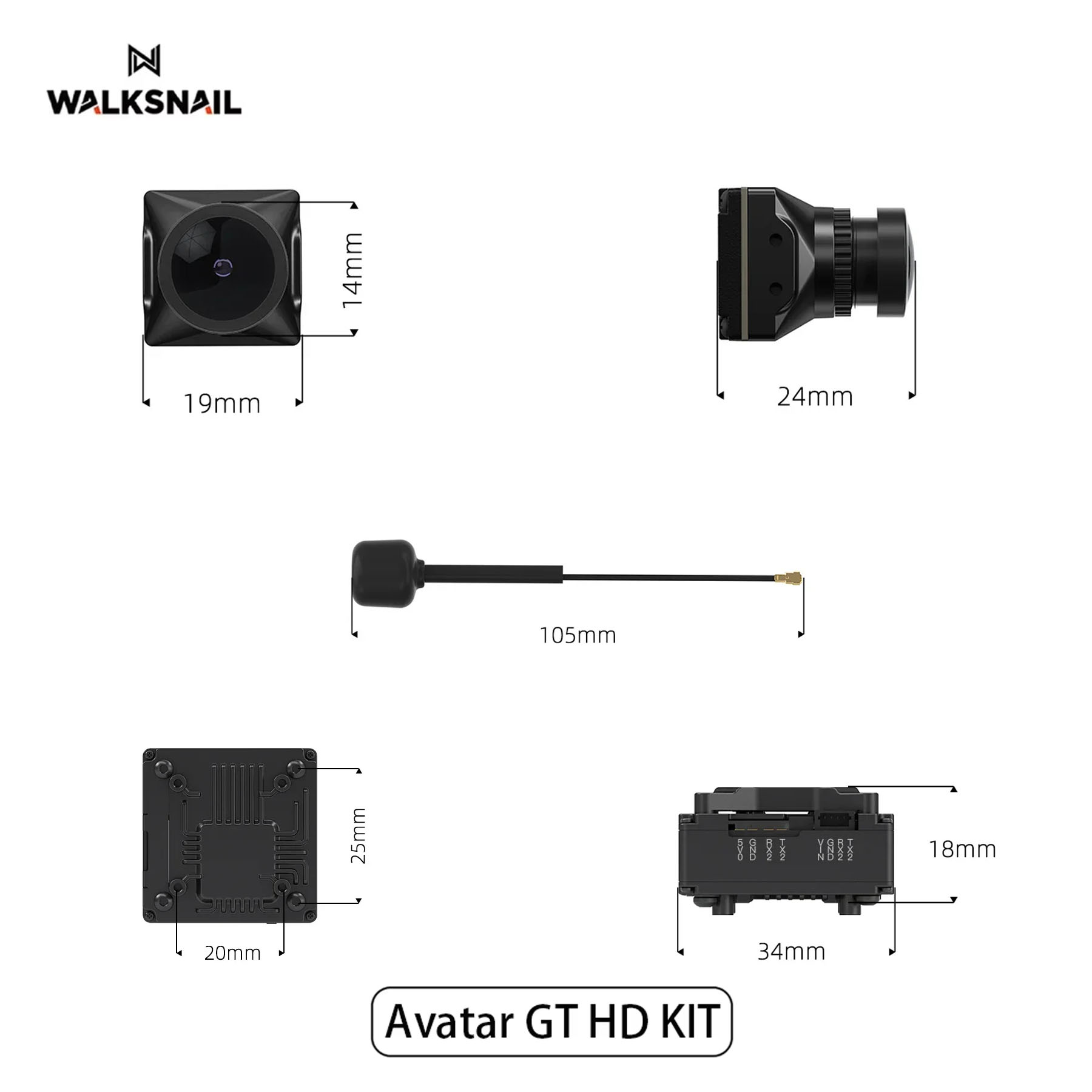 Walksnail Avatar GT HD KIT 2W  - đánh giá và giá Fpv Drone Antenna