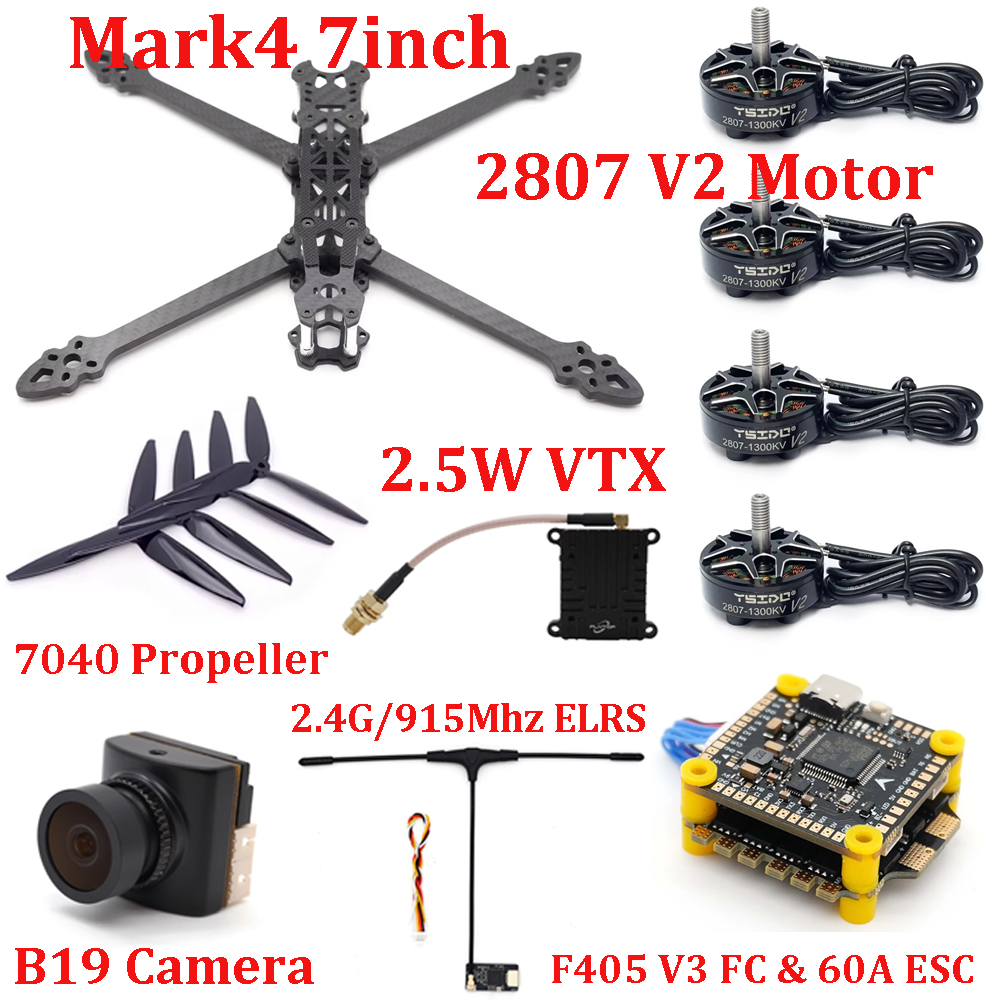 Mark4 7inch Frame Kit F405 V3  - đánh giá và giá Fpv Drone Propeller